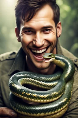 snake with human smile