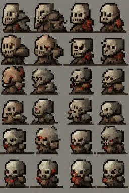 pixel undead sprite for pixel game side view idle.