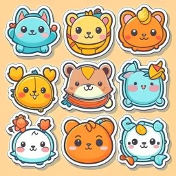 cute stickers templates