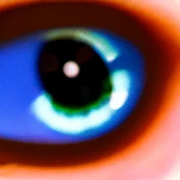 photo of fly's eyes with a flyswatter inside each eye