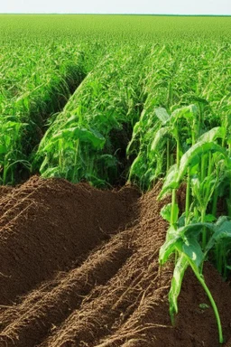 cover crops protecting the land from soil erosion