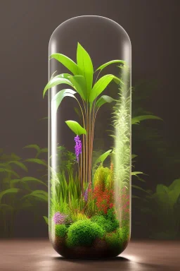 matte painting a glass jar terrarium filled with plants,concept art, digital art, sharp focus, trending on art station, illustration,digital painting ,