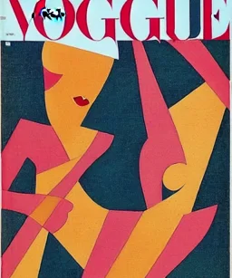 Front Cover of Vogue. Art by "Eduardo García Benito" "Benito". Striking covers in which he combined geometry with color contrasts in an impressive way. End of the roaring twenties of the twentieth century.