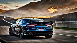 Dodge Viper Tuned , REAR view, perfect model, perfect details, perfect everything,desktop wallpaper, 4K, Cinematic