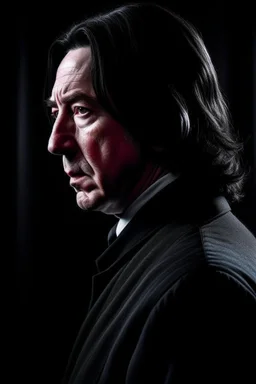 I want a back-of-the-phone photo of Professor Snape that 's beautiful , high quality , and scary .