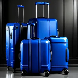 blue luggage