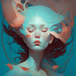 dream portrait of female vambire by james jean