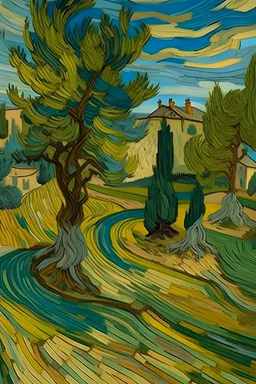 landscape painting by Van gogh