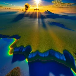 Kilimanjaro, Tanzania,aerial view,extremely detailed digital painting, high resolution,8k, realistic, beautiful, volumetric lighting, mystical colors ,perfectly centered image, perfect composition, rim light, beautiful lighting,masterpiece, stunning scene, raytracing, anatomically correct, in the style Van Gogh and robert e howard and Ken Kelley and Ohrai Noriyoshi and Simon Bisley and tomzj1.