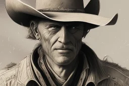 old RUGED cowboy face