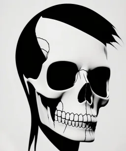 minimal lineart skull