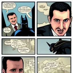 Bashar al-Assad in the character of Batman