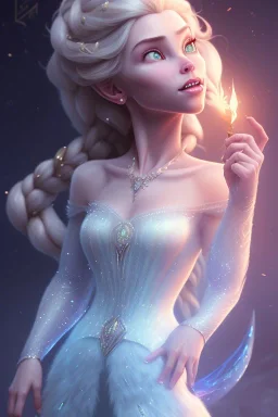 Elsa, d & d, fantasy, intricate, elegant, highly detailed, digital painting, artstation, concept art, matte, sharp focus, illustration, hearthstone, art by artgerm and greg rutkowski and alphonse mucha, 8k