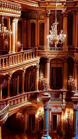 A beautiful image of the windows of the luxurious palace hall golden them