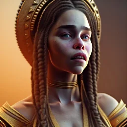 Full body, 3d render, kente scene, Emilia clarke, 1800's women style, 1800'hair style, 1800's women dress style, hyper realistic, octane render, unreal engine 5, 8k, palace background, uhd