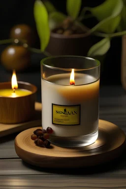 velas de soja con ambiente natural