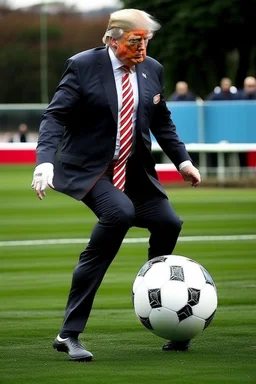 Donald Trump playing football