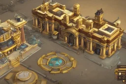 Torchlight 2 architecture made of marble and gold concept in overwatch