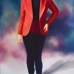 Full body portrait, painting, medium shot lady HotTopicKids