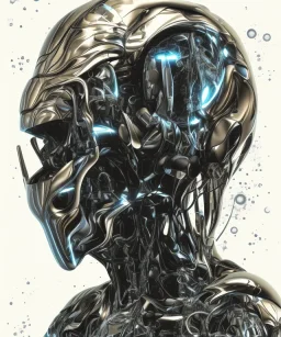 artificial intelligence. ink, poster, acrylic