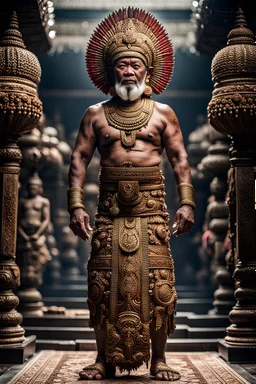 Fhoto full body, standing, fhoto reality, Raw, indonesia culture legend famous, prabu siliwangi, intricate details, powerful composition, high light, focus, intricate details, highly detailed, by addie digi, enlarge format 8k, contras.