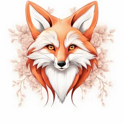 Beautiful Fox character drawing colored 3D