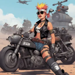 Tank Girl is in a biker gang
