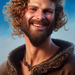 Portrait of Yung Gravy as a ruggedly handsome but joyful roguish pirate, charismatic, attractive male, masculine, perfect, precisely detailed face, meticulously detailed multi-hued curly hair; fantasy, intricate, elegant, highly detailed, digital painting, artstation, concept art, matte, sharp focus, illustration, art by artgerm and greg rutkowski and alphonse mucha