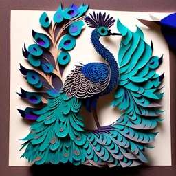 make a peacock as papercut