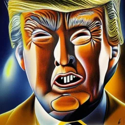 Trump from outer space Painted by dali