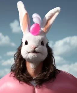 Ultra realistic speed clouds sky scene, wide angle view, child falling down with many Children background, rabbit head, inflatable monsters, circus dress style, feather color, free jumping flying, many trinkets, hair monster, many jelly beans, balls, color smoke, smile, happy, extreme, wind, clouds sea, 20,000 feet altitude, stratosphere, soft color, highly detailed, unreal engine 5, ray tracing, RTX, lumen lighting, ultra detail, volumetric lighting, 3d, finely drawn, high definition.