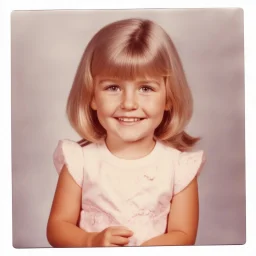 actress heather o Rourke as a chikd, polaroid, 1970s