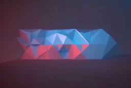 geometric installation abstract rgb 3D landscape