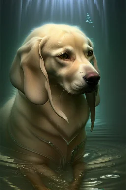 Dog aquatic, high-quality, fine-detail beautiful, breath-taking stunning, 8k resolution, intricate, digital art, detailed matte, volumetric lighting, George Grie, Anne Dittman, Anne Stokes, Lisa Parker, Selina French, Alphonse Mucha Generate Similar