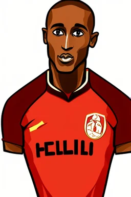 Danilo Luis Helio Pereira Portuguese football player , cartoon 2d