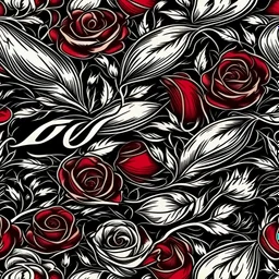 dibujos de rosas rojas exparcidas