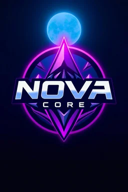 create me a logo for something called (nova core) for a gaming channel with the name in it