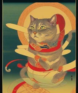 Ukiyo-e cat