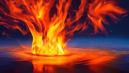 water on fire