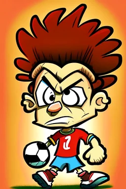 Edward Mindy Footballer cartoon 2d