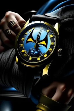 generate image of batman watch which seem real for blog with background of person