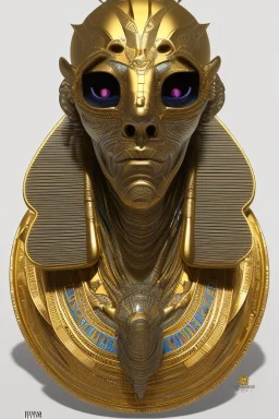 shiny black male African Egyptian alien, cracks in the voodoo head, wicked, eyes, crown, Elephant, 8k, finely detailed, photo realistic, tiger turquoise skull head gold dragon space alien snow skeleton gold horny toad silver crown silver eyes