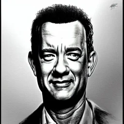 high-quality, fine-detail close-up pen and pencil sketch of tom hanks as forest gump, portrait, 8k resolution, intricate, digital art, detailed matte painting, photorealistic, volumetric lighting, Rafael Augusto, Juan Francisco Casas,