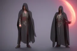 cloaked and dark hooded sorcerer