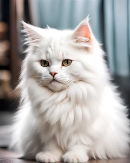 white fluffy cat, pers himalay