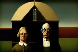 In the style of Grant Wood