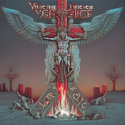 a heavy metal album cover virgin sacrifice