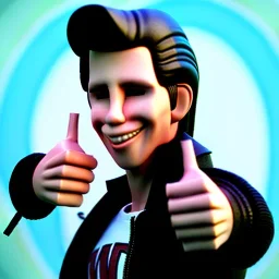 Young Fonz henrY winkler Happy days greaser thumbs up with black hair