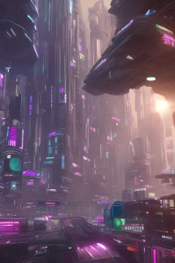 Cyberpunk Orbital City