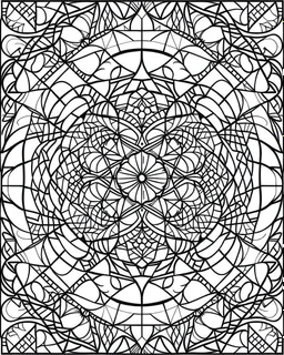 simple Mosaic simple Coloring Pages, no black color,, easy to color